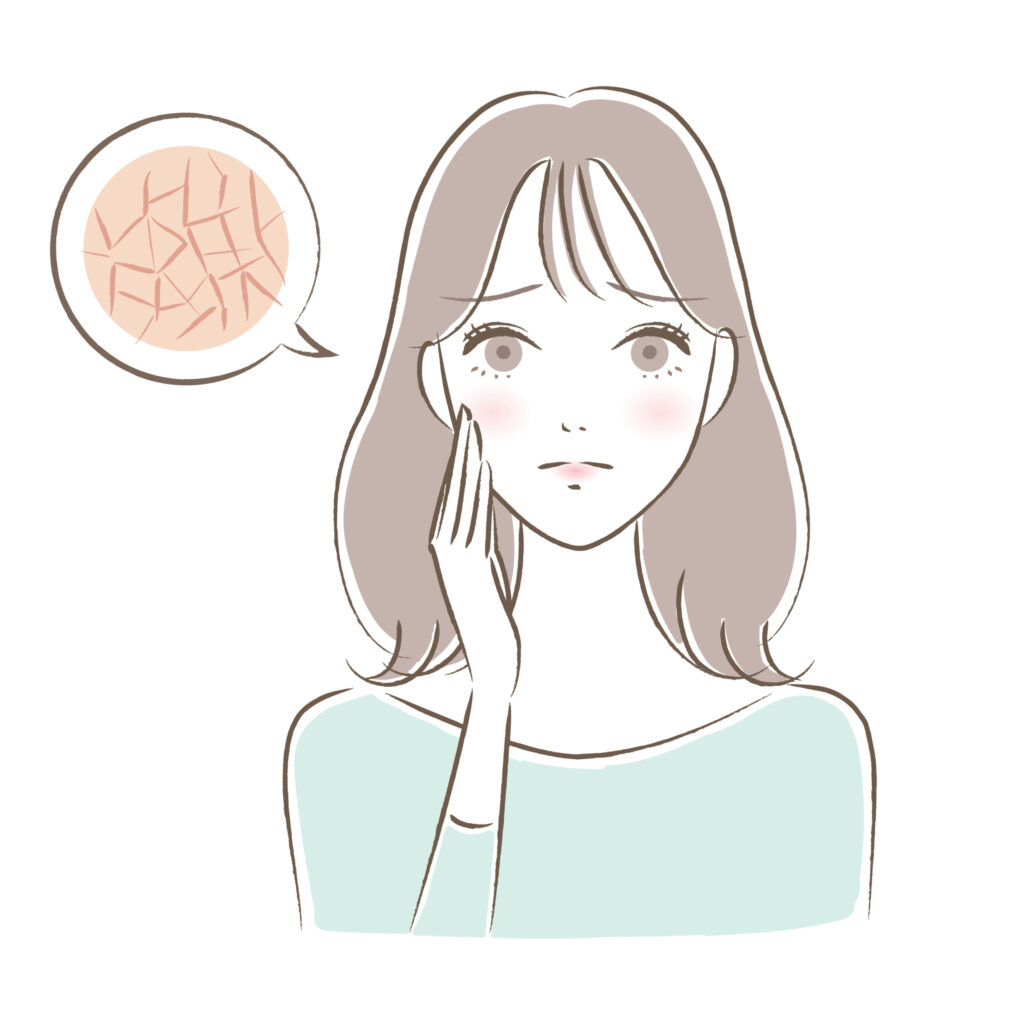 皮膚の「溝」と「色素沈着」